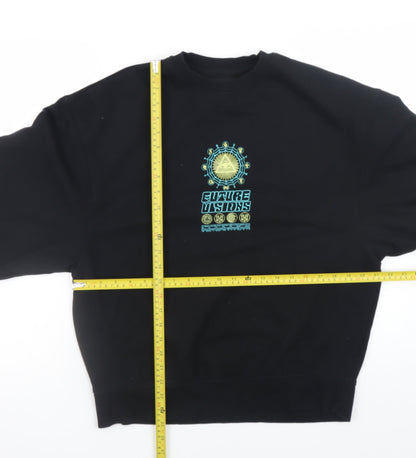 Mens UK Size S River Island Black Pullover Sweatshirt