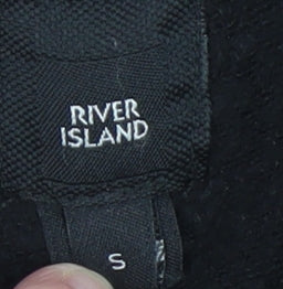 Mens UK Size S River Island Black Pullover Sweatshirt