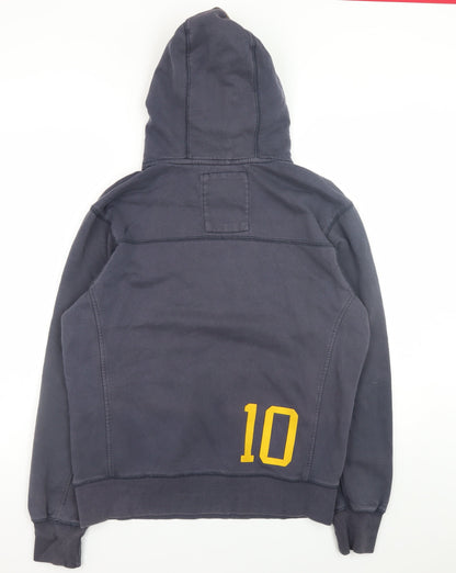 Mens UK Size M Crosshatch Blue Pullover Hoodie