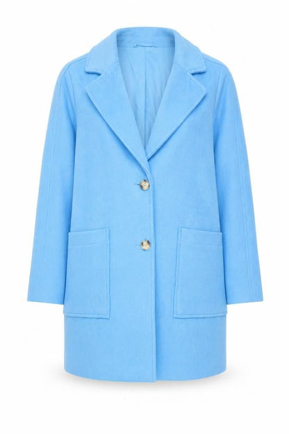 Womens UK Size 12 Marks and Spencer Blue Overcoat