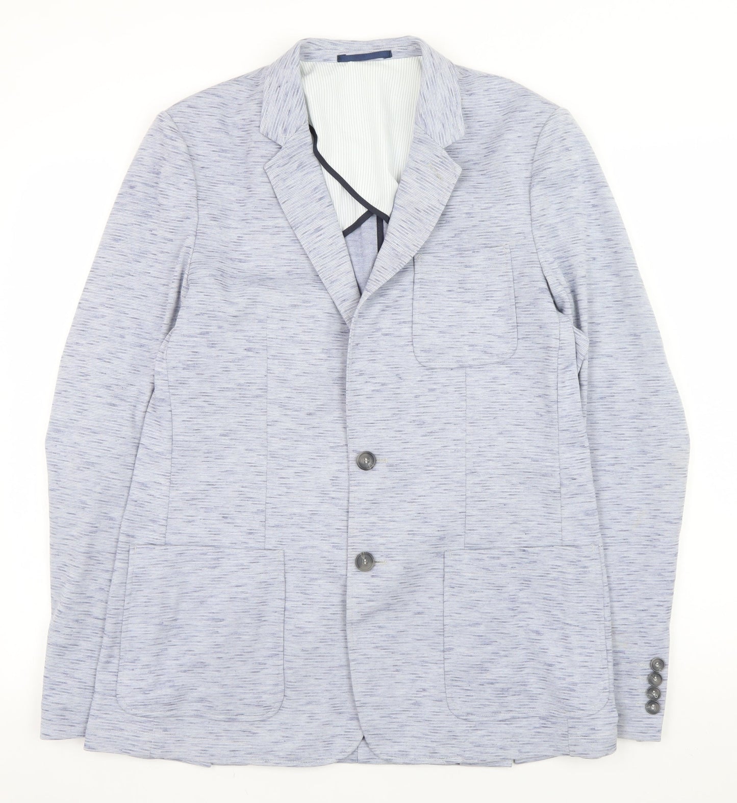 Mens UK Size L Mish Mash Blue Basic Jacket