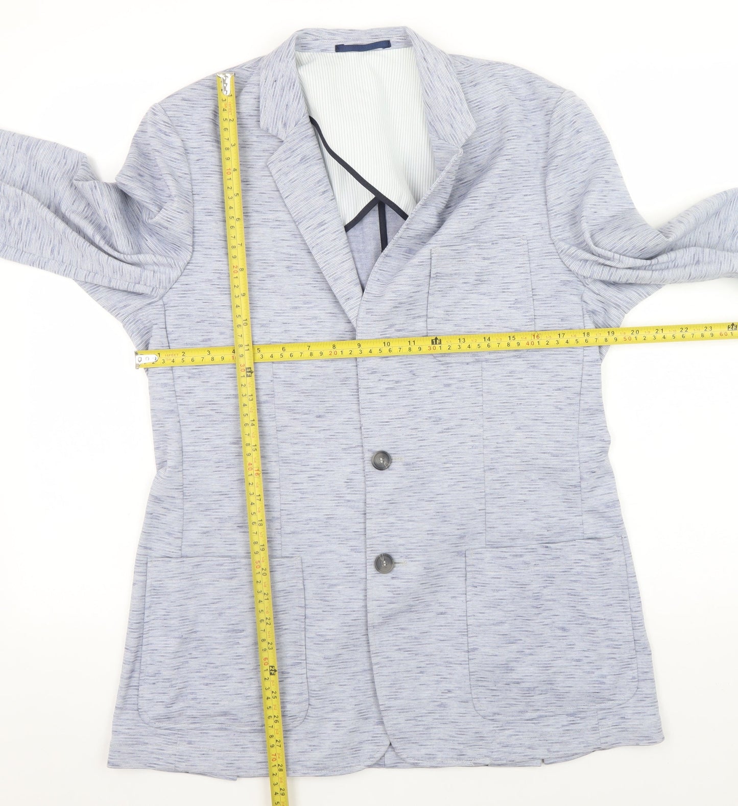 Mens UK Size L Mish Mash Blue Basic Jacket