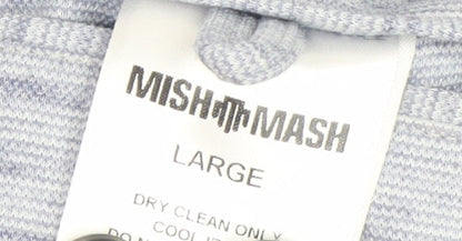 Mens UK Size L Mish Mash Blue Basic Jacket