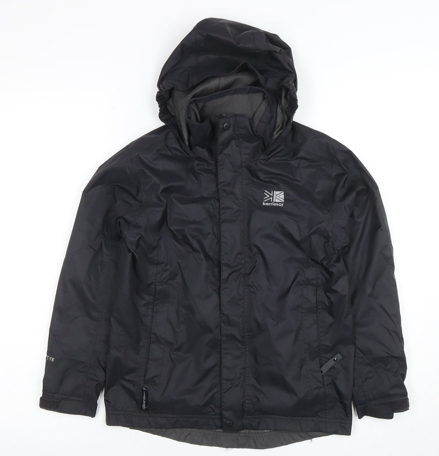 Boys UK Size 7-8 Years Karrimor Black Rain Coat