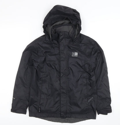 Boys UK Size 7-8 Years Karrimor Black Rain Coat