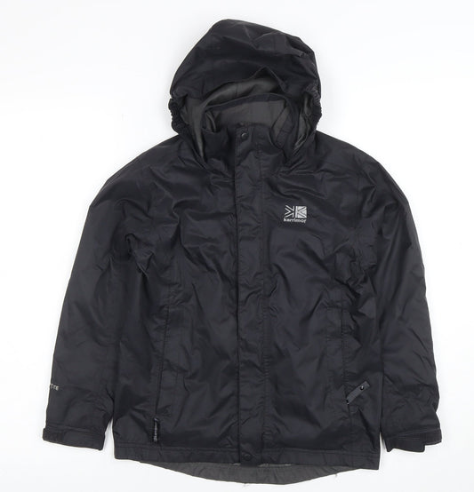 Boys UK Size 7-8 Years Karrimor Black Rain Coat