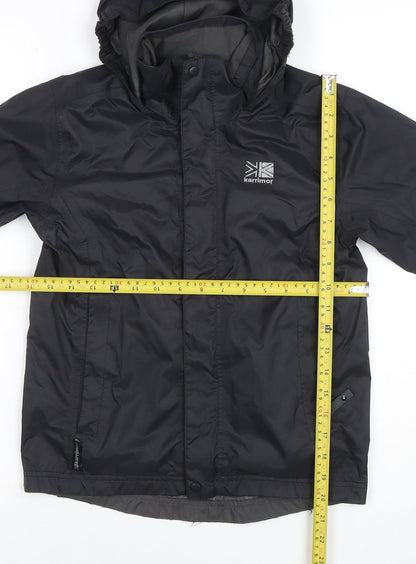 Boys UK Size 7-8 Years Karrimor Black Rain Coat