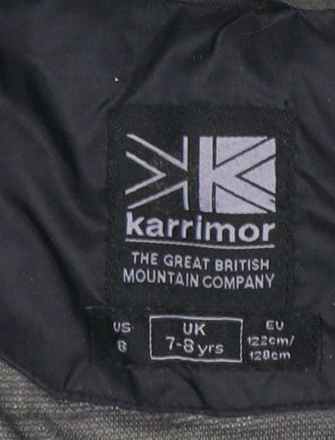 Boys UK Size 7-8 Years Karrimor Black Rain Coat