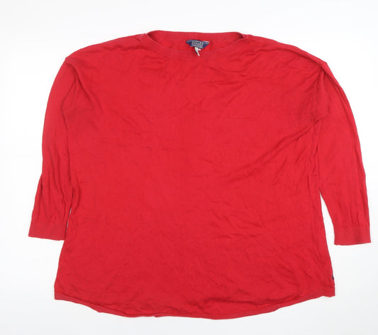 Womens UK Size 14 Joules Red Pullover Jumper