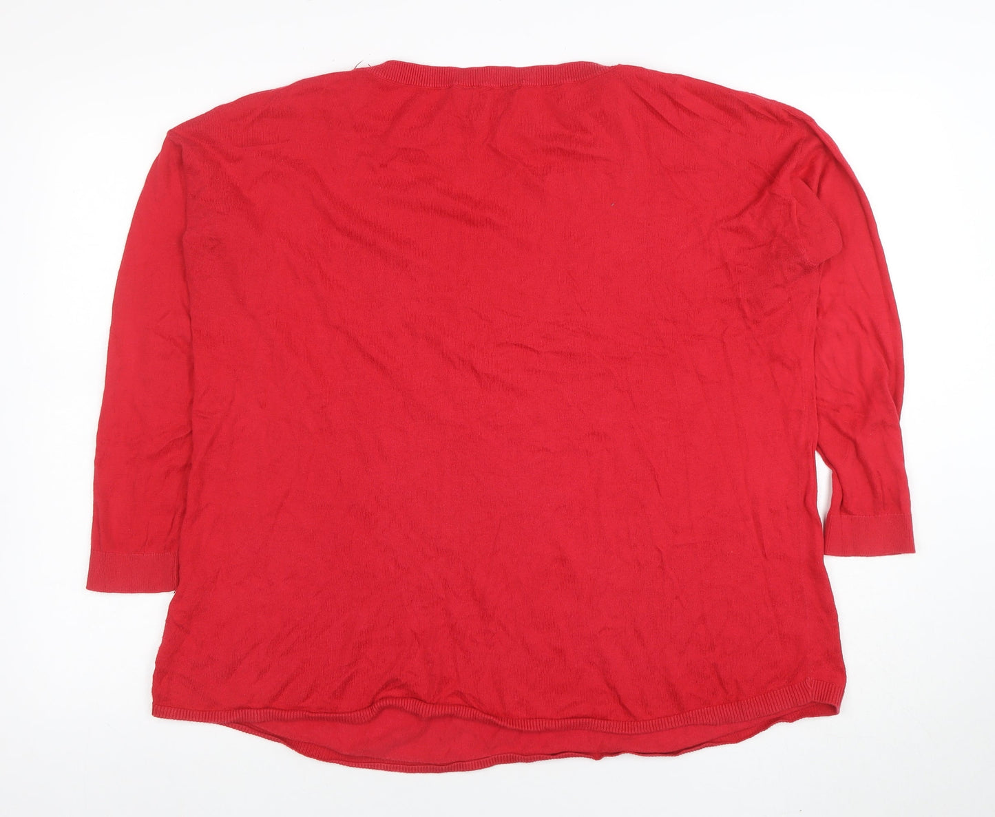 Womens UK Size 14 Joules Red Pullover Jumper