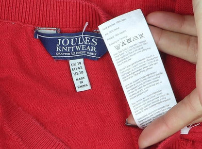 Womens UK Size 14 Joules Red Pullover Jumper