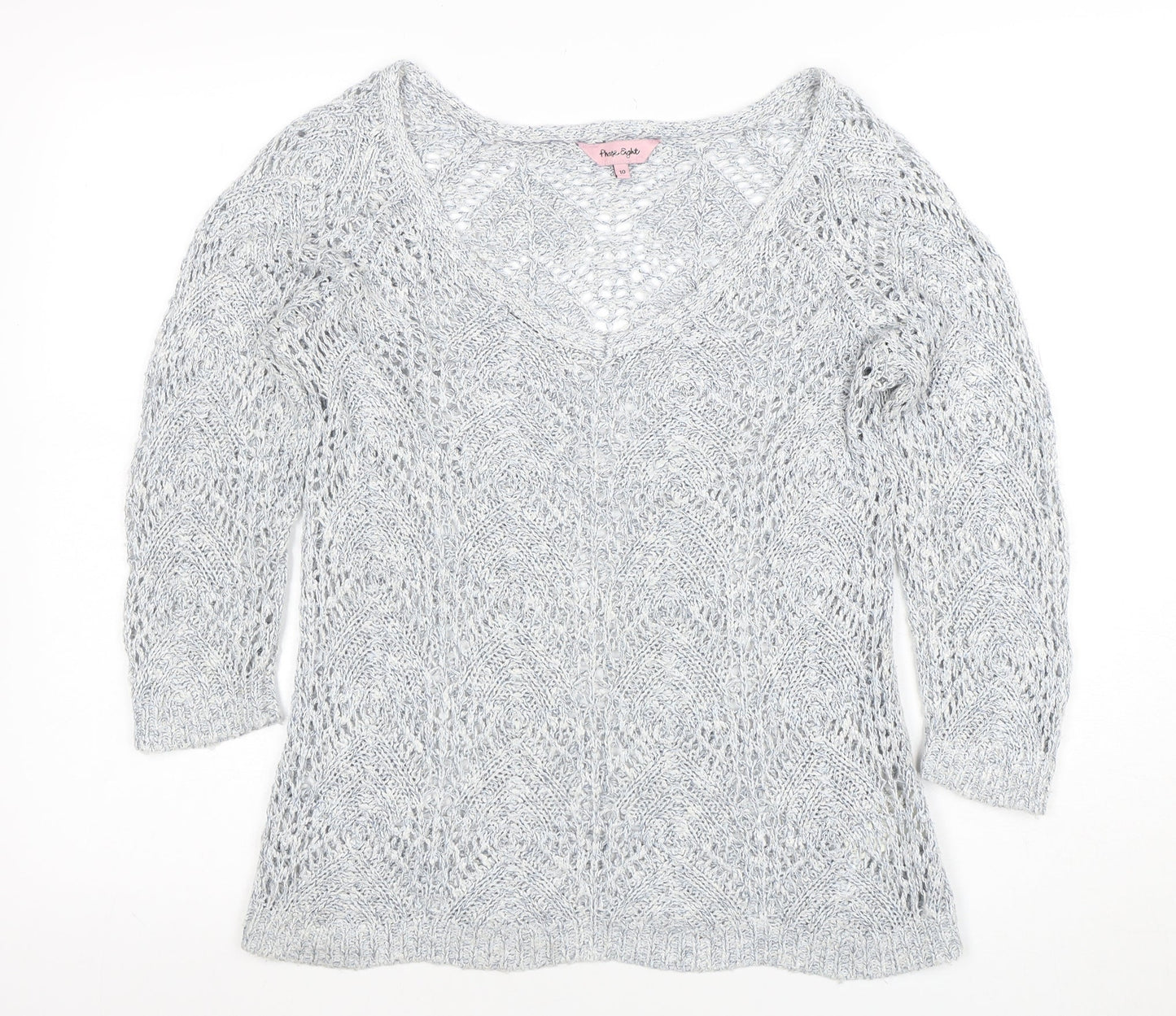 Womens UK Size 10 Phase Eight Grey Pullover Jumper