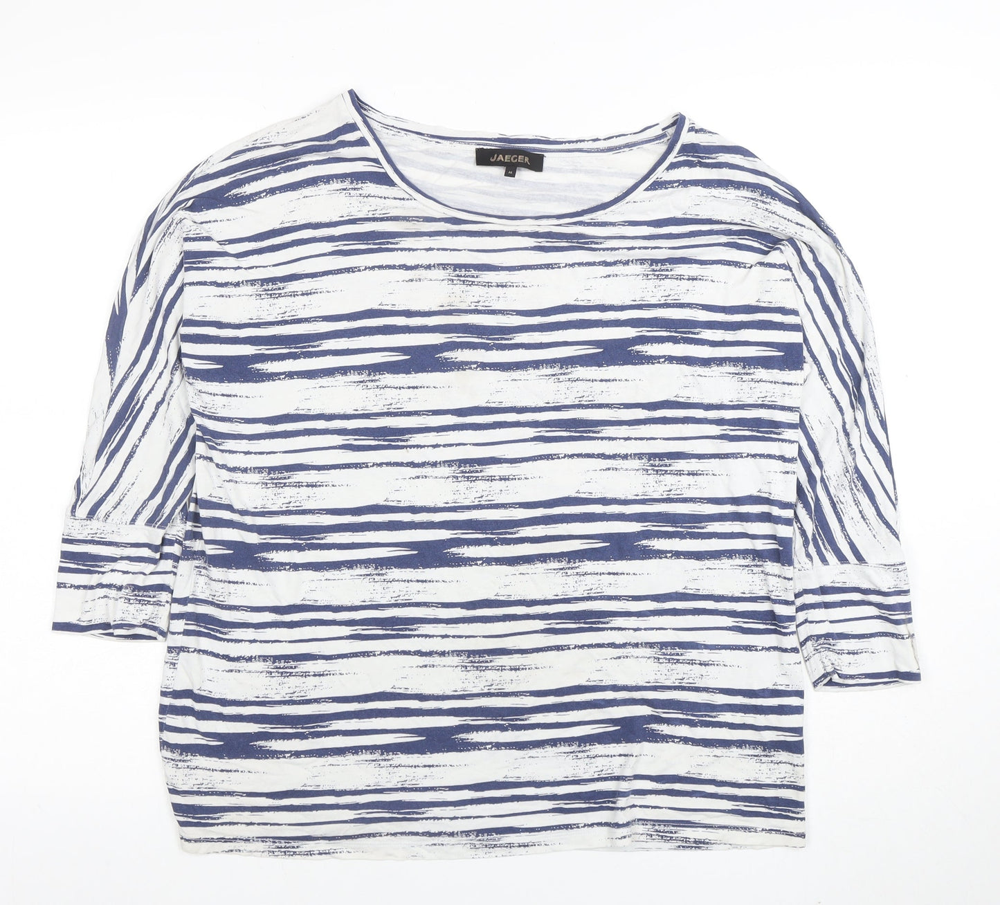 Womens UK Size M Jaeger Blue Basic T-Shirt
