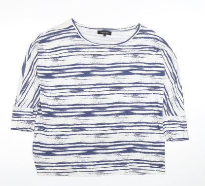 Womens UK Size M Jaeger Blue Basic T-Shirt