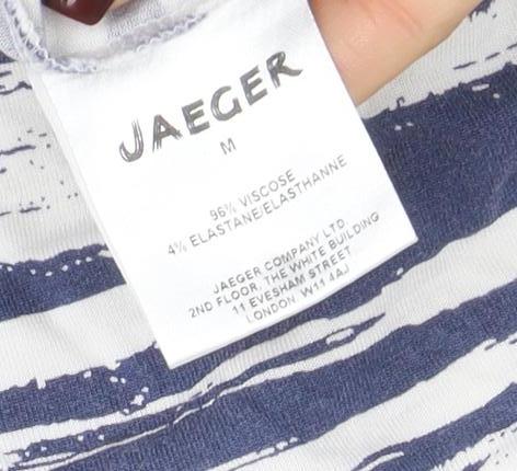 Womens UK Size M Jaeger Blue Basic T-Shirt
