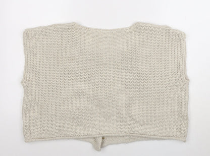Womens UK Size S Quiz Beige Cardigan Jumper