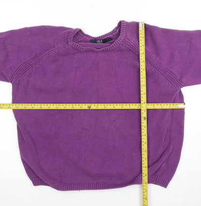 Womens UK Size L ISLE ESSENTIALS Purple Pullover Jumper