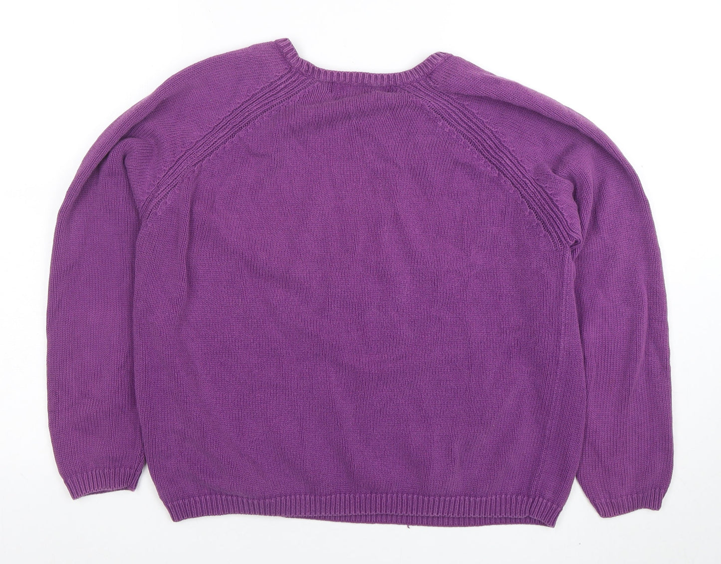 Womens UK Size L ISLE ESSENTIALS Purple Pullover Jumper