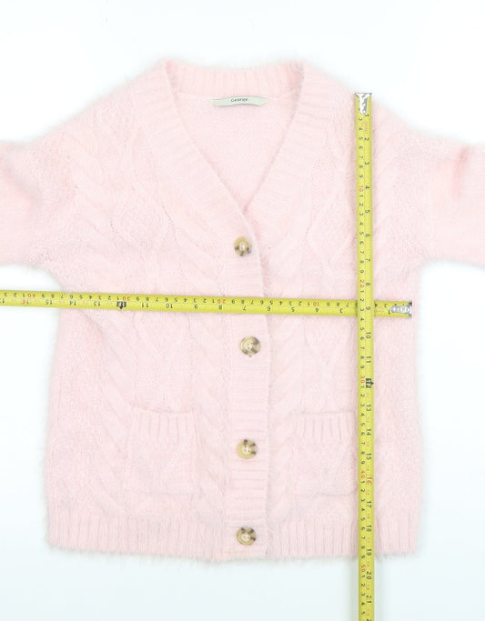 Teens UK Size 7-8 George Pink Cardigan Jumper