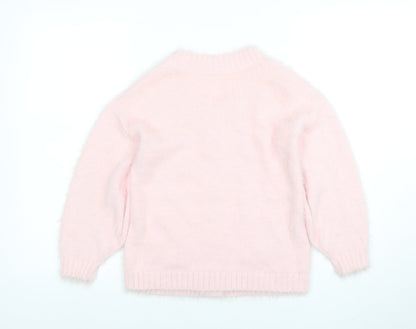 Teens UK Size 7-8 George Pink Cardigan Jumper