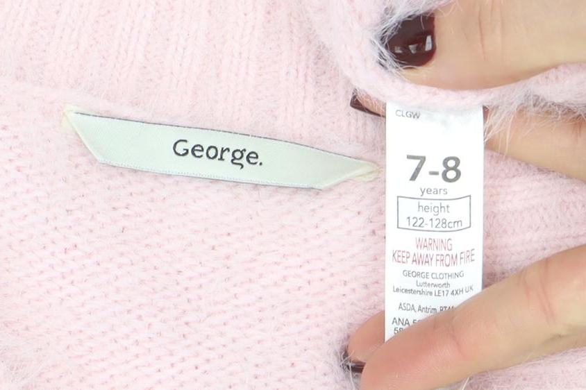 Teens UK Size 7-8 George Pink Cardigan Jumper
