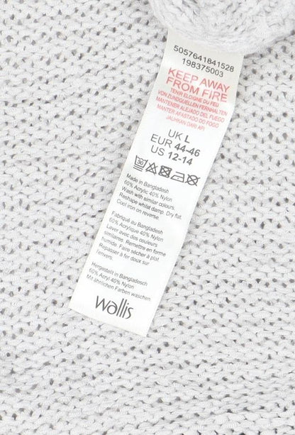 Womens UK Size L Wallis Ivory Pullover Jumper