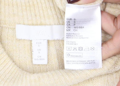 Womens UK Size S H&M Beige Pullover Jumper