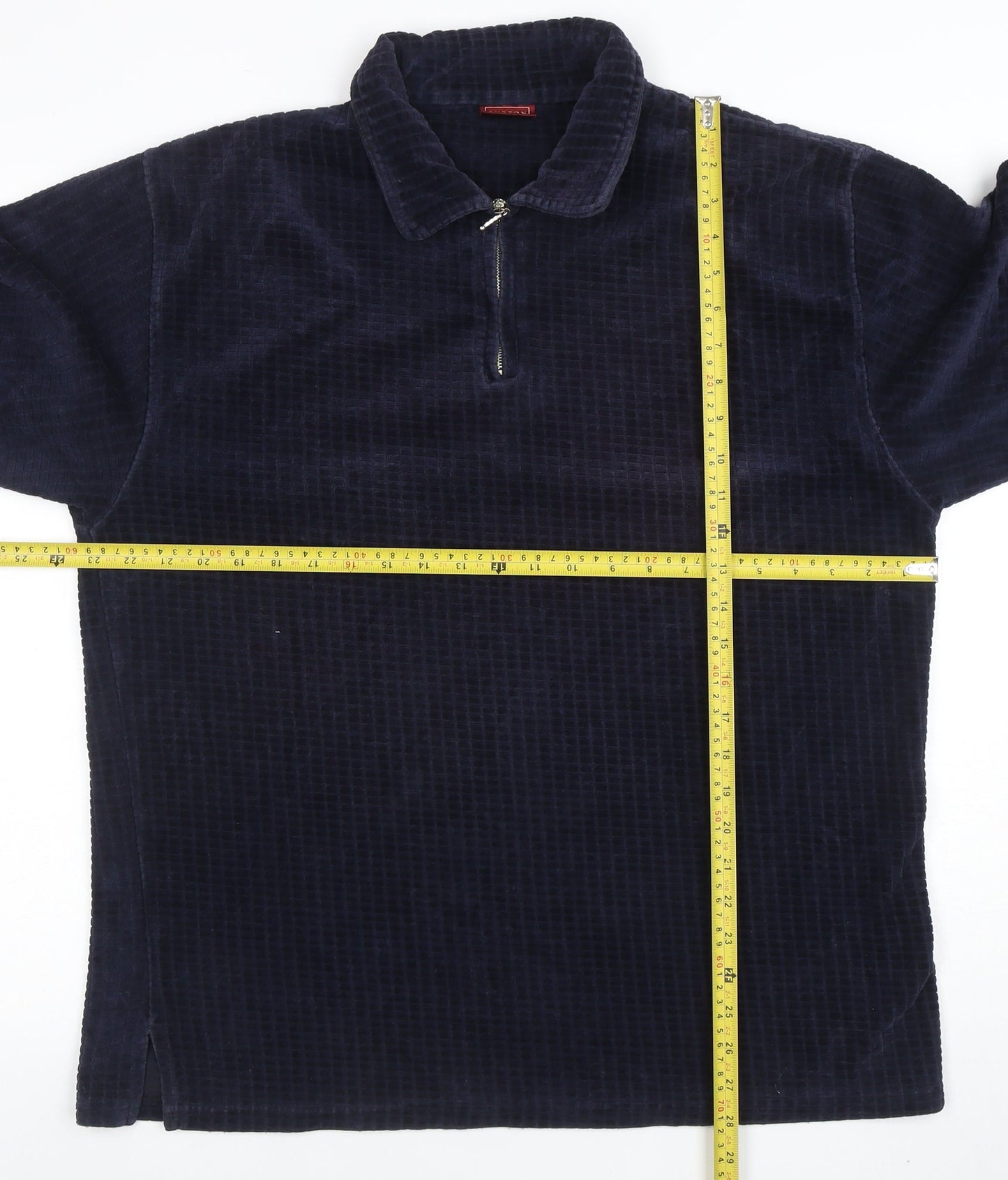 Mens UK Size L Burton Menswear Blue Henley Sweatshirt