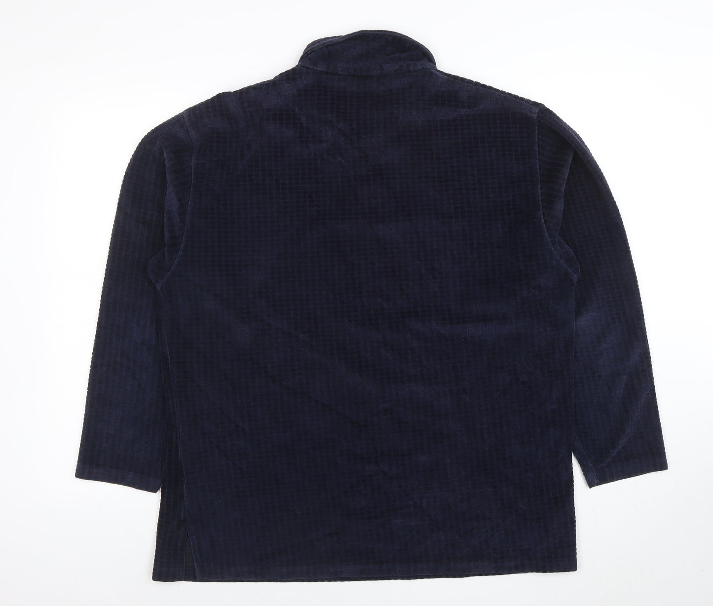 Mens UK Size L Burton Menswear Blue Henley Sweatshirt