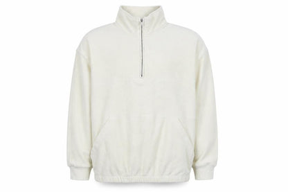 Mens UK Size XL Topman Ivory 1/2 Zip Sweatshirt