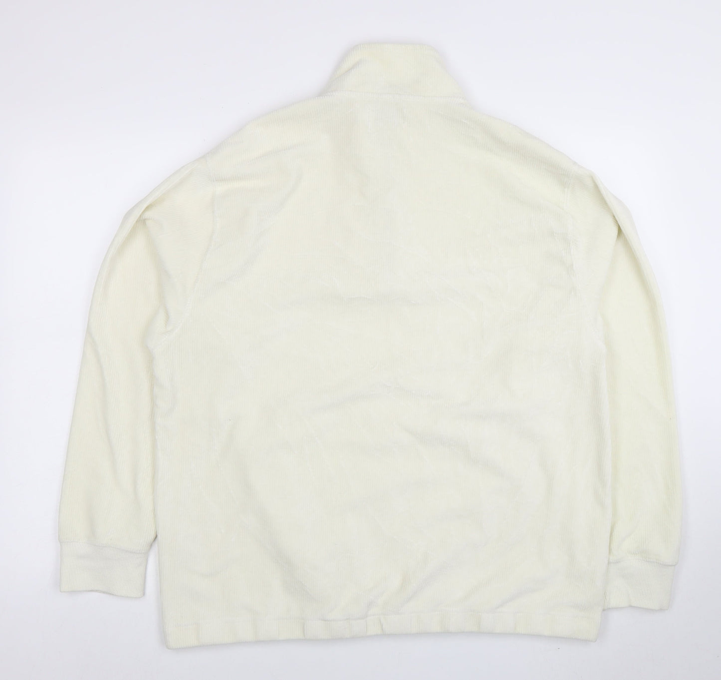Mens UK Size XL Topman Ivory 1/2 Zip Sweatshirt