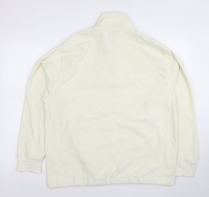 Mens UK Size XL Topman Ivory 1/2 Zip Sweatshirt