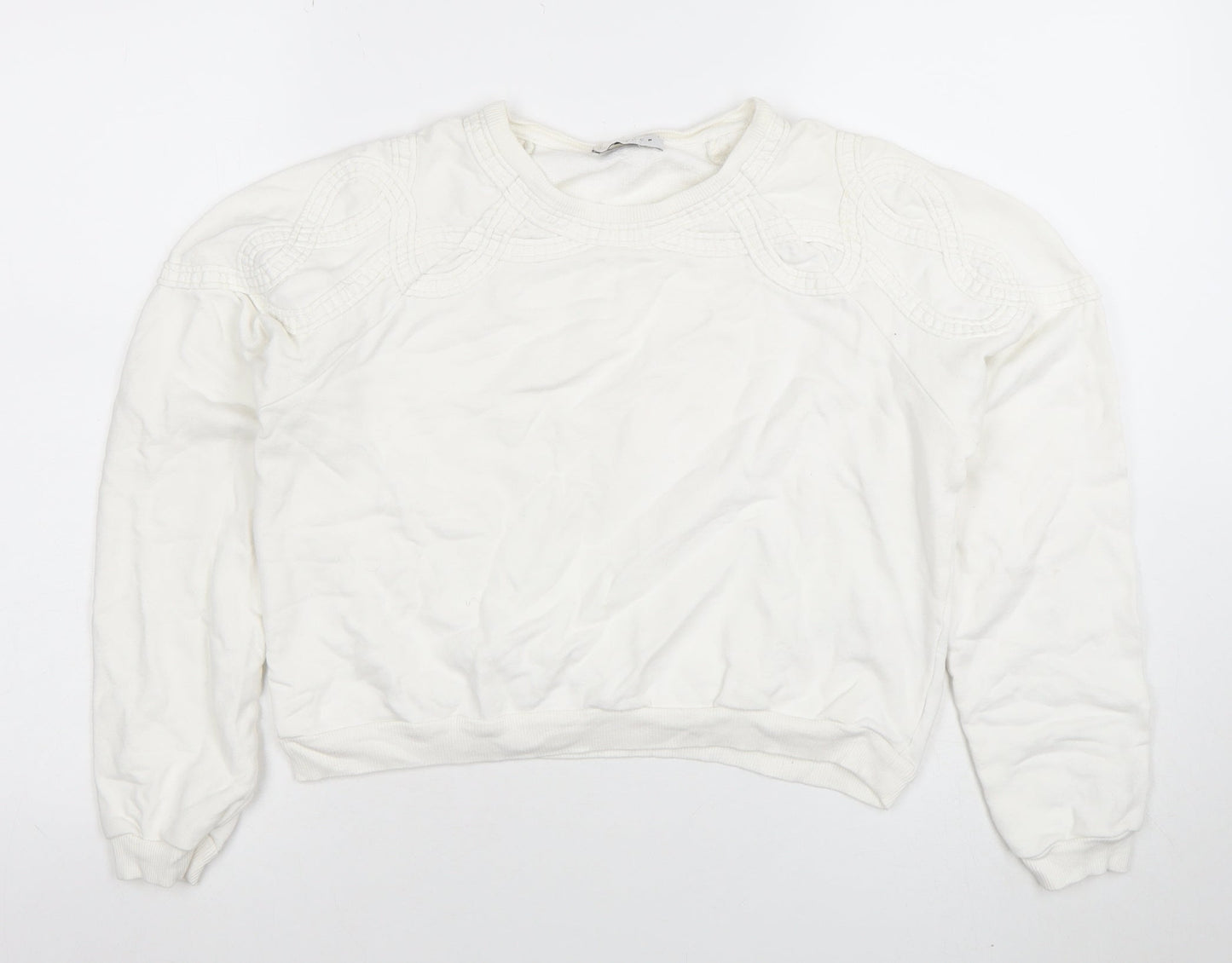 Womens UK Size 8 Topshop Ivory Pullover Sweatshirt