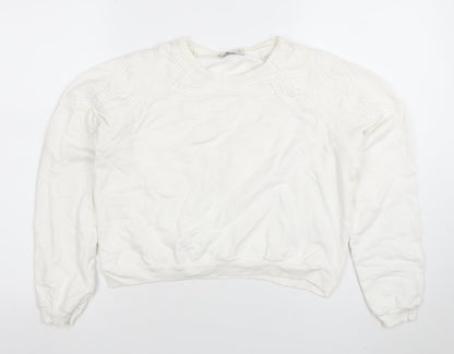 Womens UK Size 8 Topshop Ivory Pullover Sweatshirt