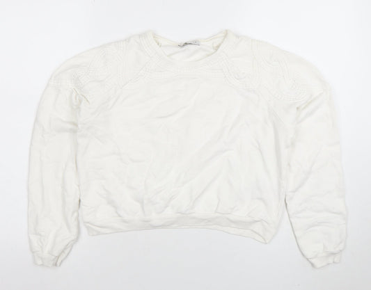 Womens UK Size 8 Topshop Ivory Pullover Sweatshirt