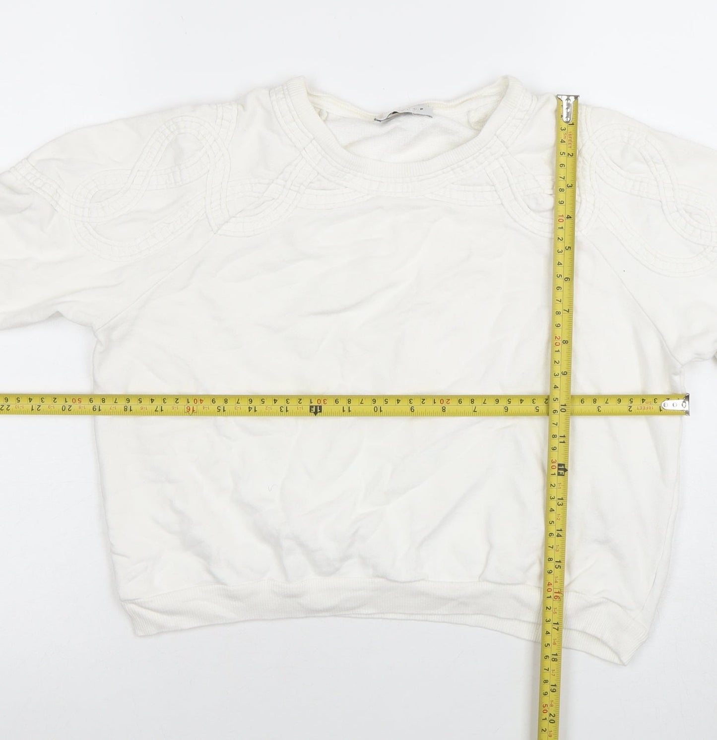 Womens UK Size 8 Topshop Ivory Pullover Sweatshirt