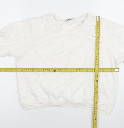 Womens UK Size 8 Topshop Ivory Pullover Sweatshirt