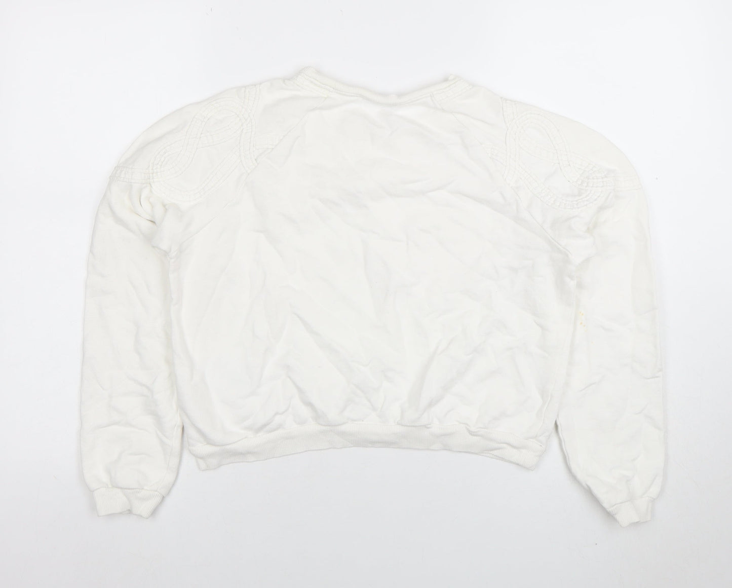 Womens UK Size 8 Topshop Ivory Pullover Sweatshirt