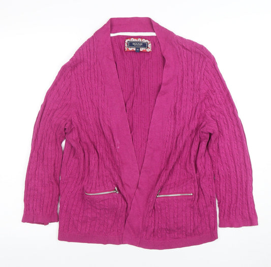 Womens UK Size 16 Maine New England Pink Cardigan Jumper