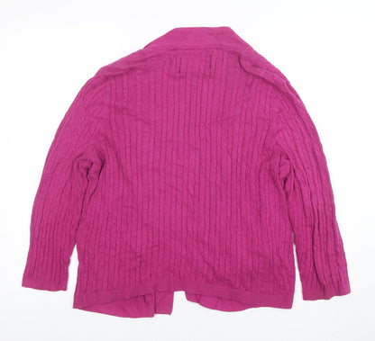 Womens UK Size 16 Maine New England Pink Cardigan Jumper