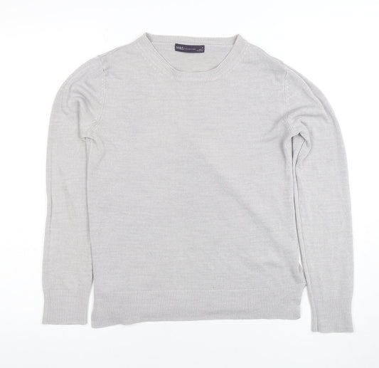 Womens UK Size 8 Marks and Spencer Grey Pullover Jumper