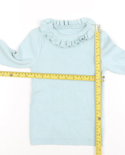 Girls UK Size 4-5 Years George Blue Pullover Jumper