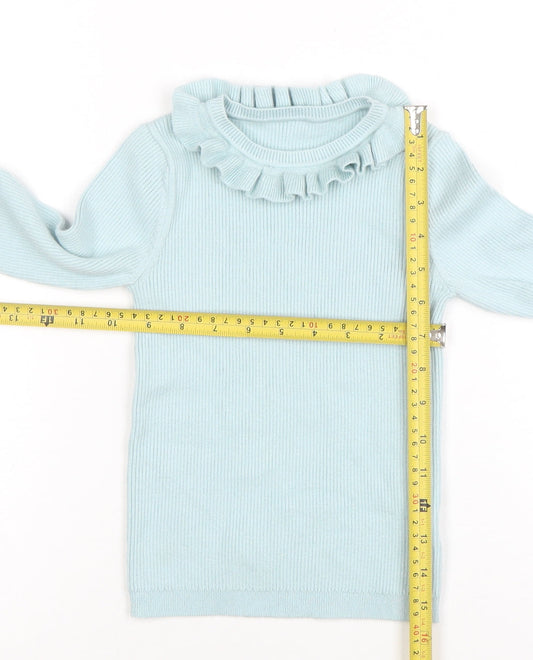 Girls UK Size 4-5 Years George Blue Pullover Jumper