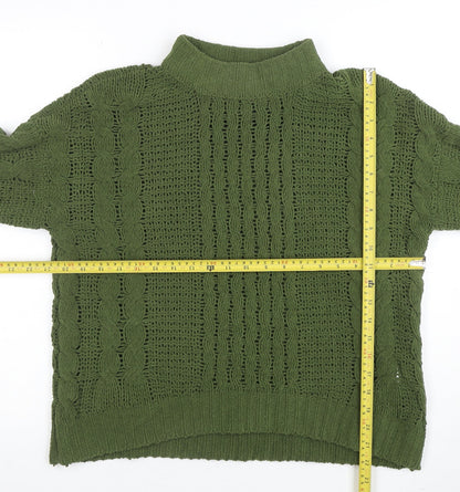 Womens UK Size S Natural Green Pullover Jumper