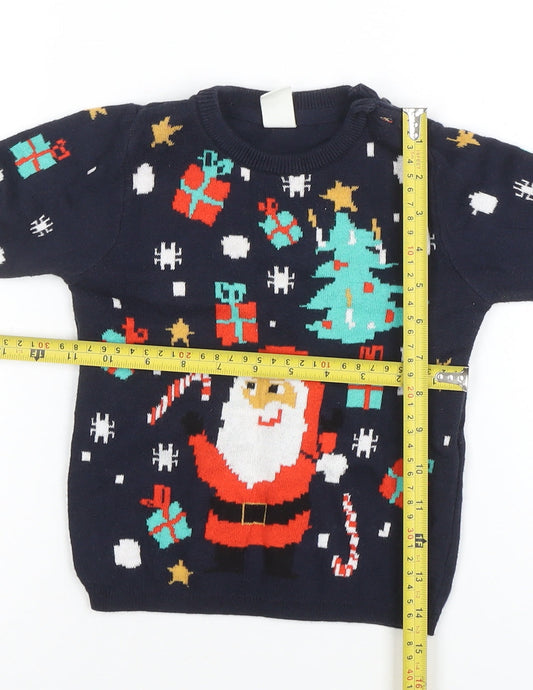 Boys UK Size 2-3 Years H&M Blue Pullover Jumper