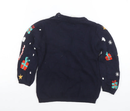 Boys UK Size 2-3 Years H&M Blue Pullover Jumper