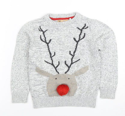 Boys UK Size 4-5 Years NEXT Grey Pullover Jumper