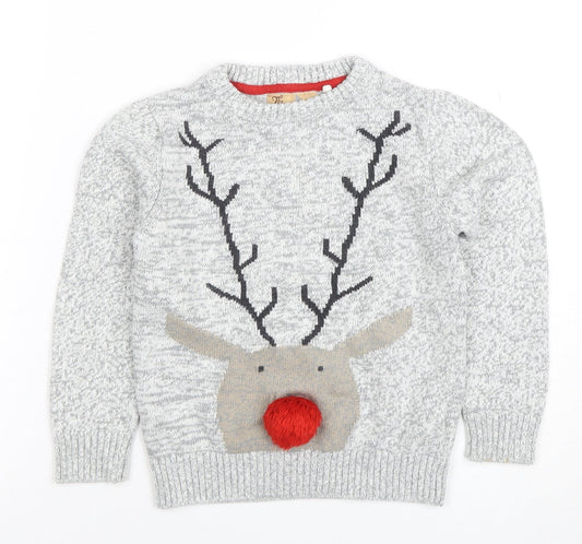 Boys UK Size 4-5 Years NEXT Grey Pullover Jumper