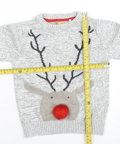 Boys UK Size 4-5 Years NEXT Grey Pullover Jumper