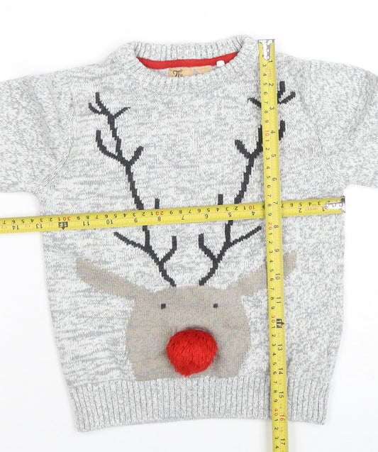 Boys UK Size 4-5 Years NEXT Grey Pullover Jumper